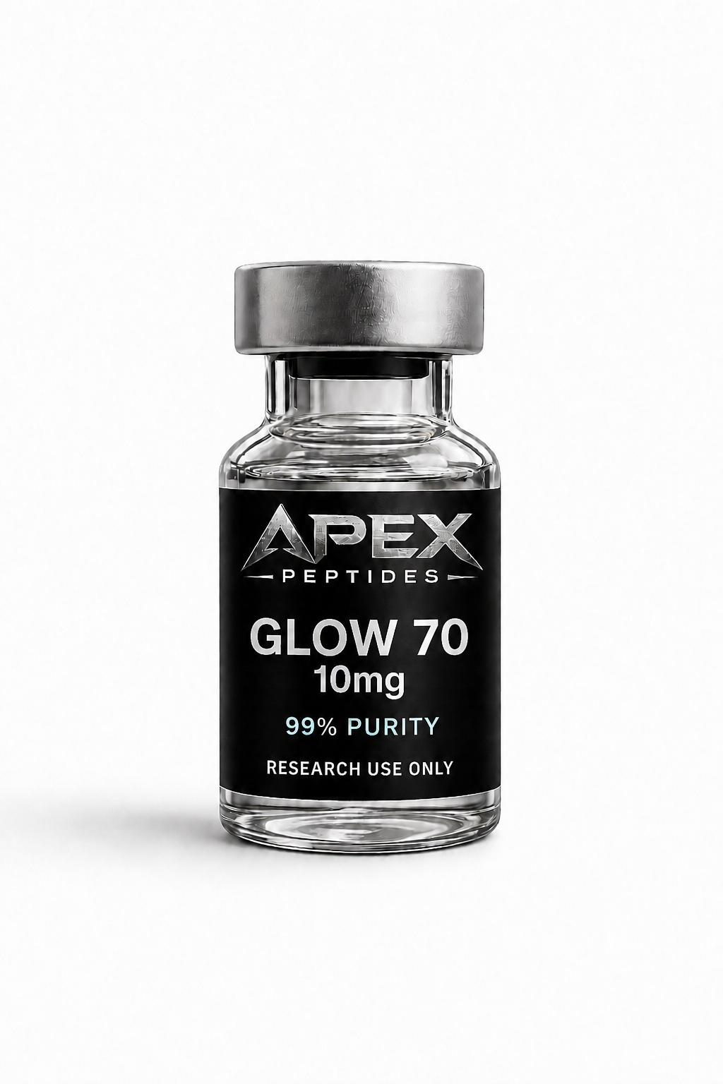 GHK-Cu 50mg, TB-500 10mg, BPC-157 10mg research product vial